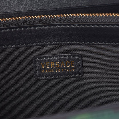 Versace Calfskin Rebellious Hearts Chain Evening Bag Black 6 of 9