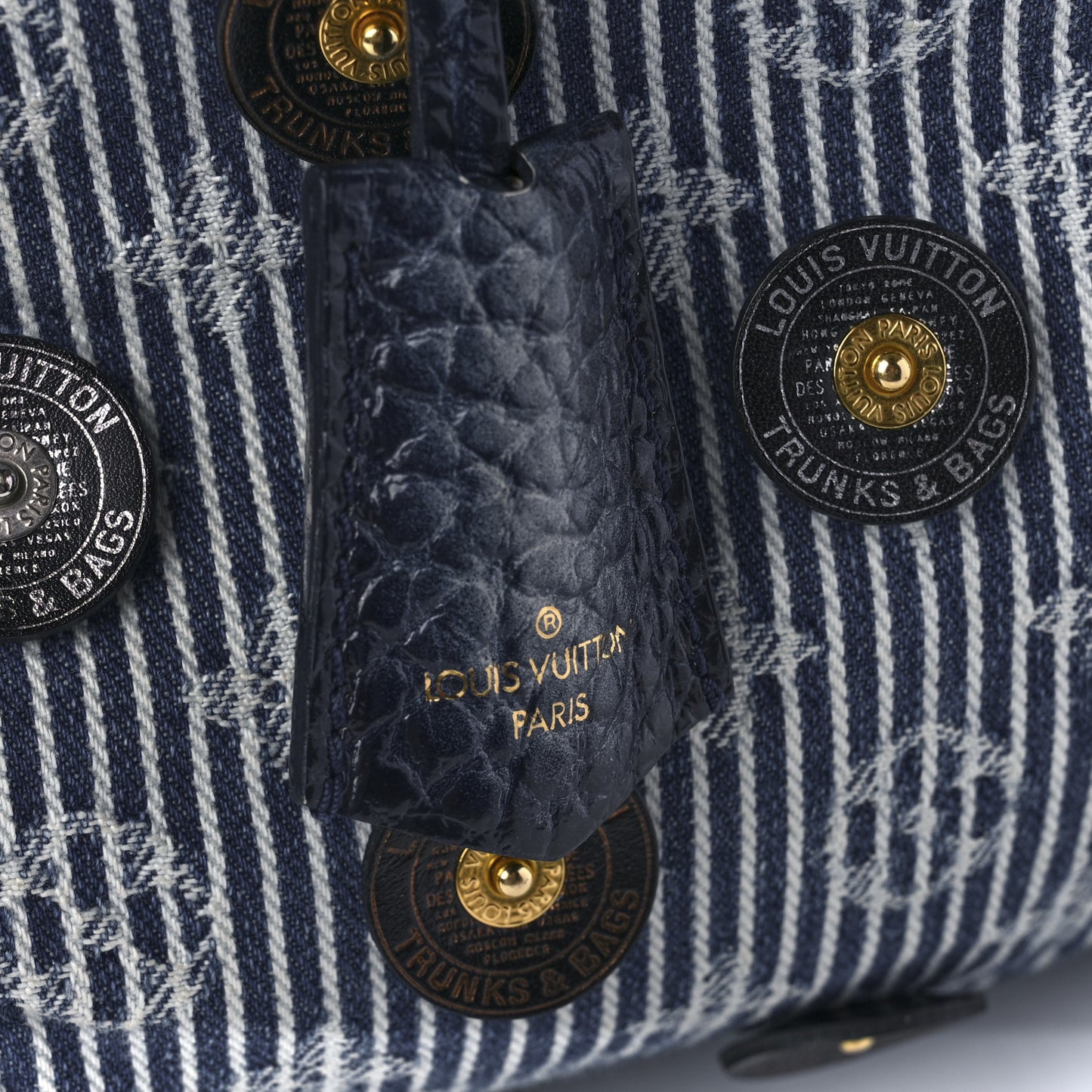 Denim Polka Dot Trunks and Bags Bowly