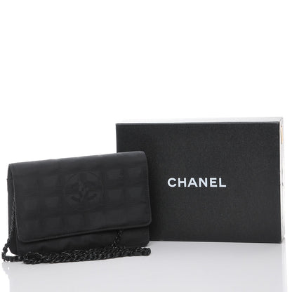 Chanel Nylon Travel Wallet On Chain WOC Black 9 of 9