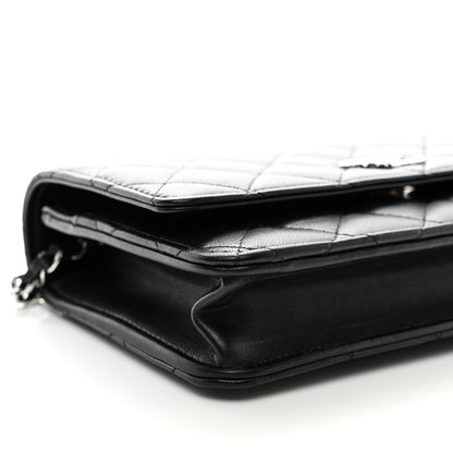 Chanel Lambskin Quilted Crystal Star Wallet On Chain Black 11 of 12