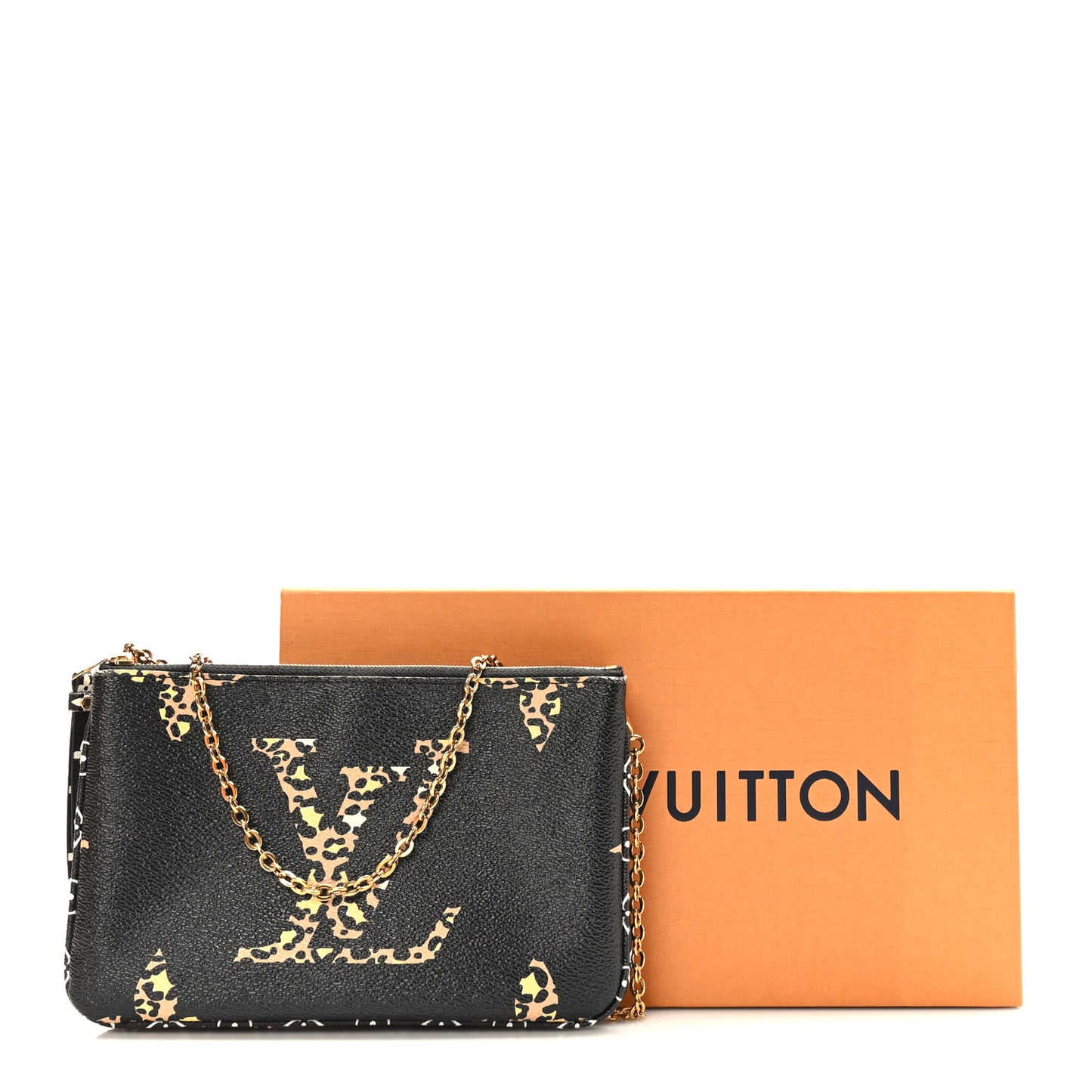 Monogram Giant Jungle Pochette Double Zip Black