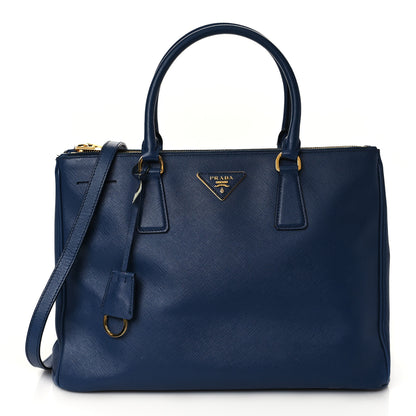 Prada Saffiano Medium Galleria Double Zip Tote Baltico 1 of 11