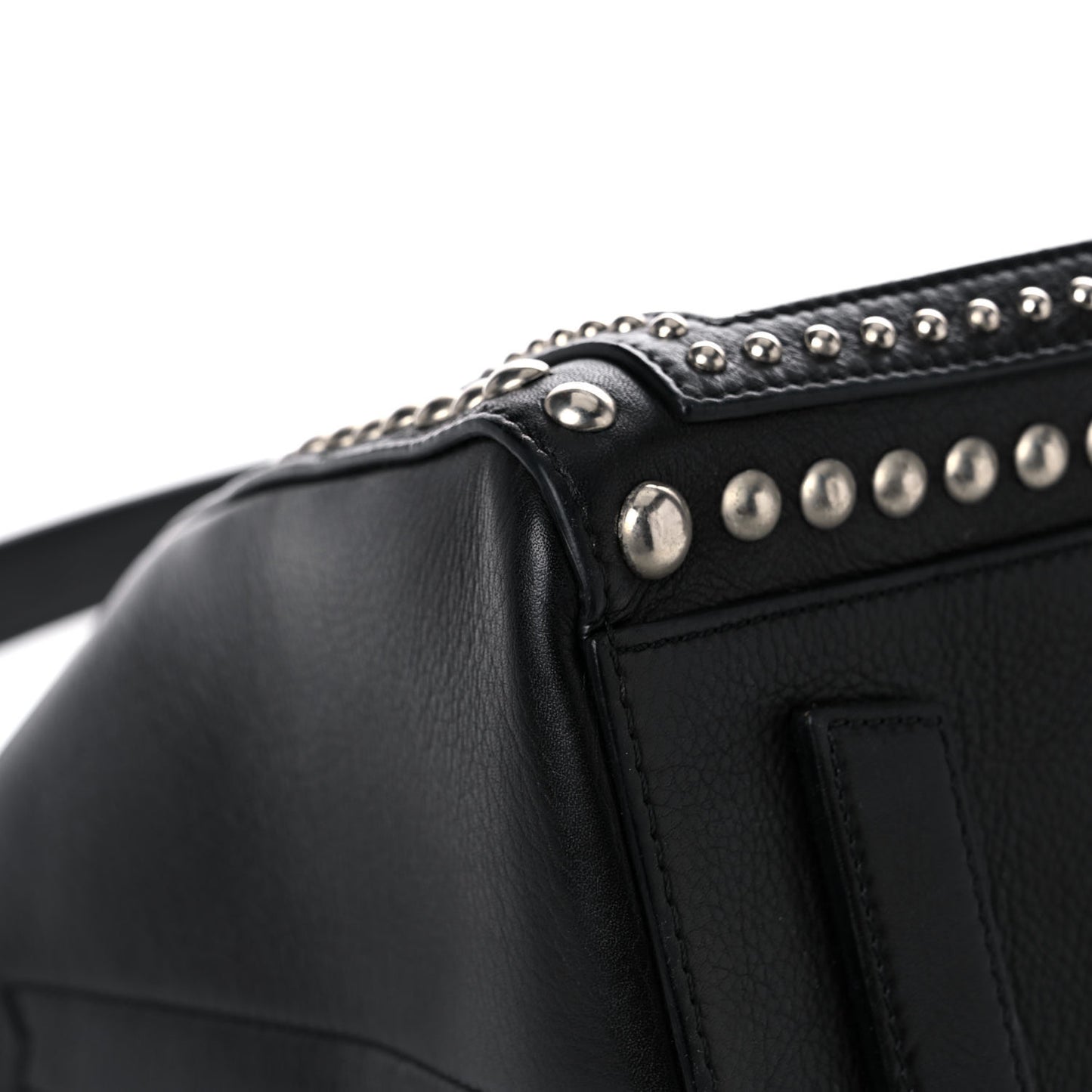 Calfskin Medium Studded Bi-Color Antigona Black White