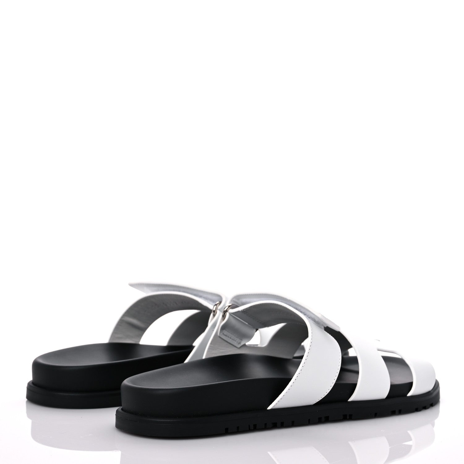Hermes Calfskin Womens Chypre Sandals 40.5 White 4 of 8