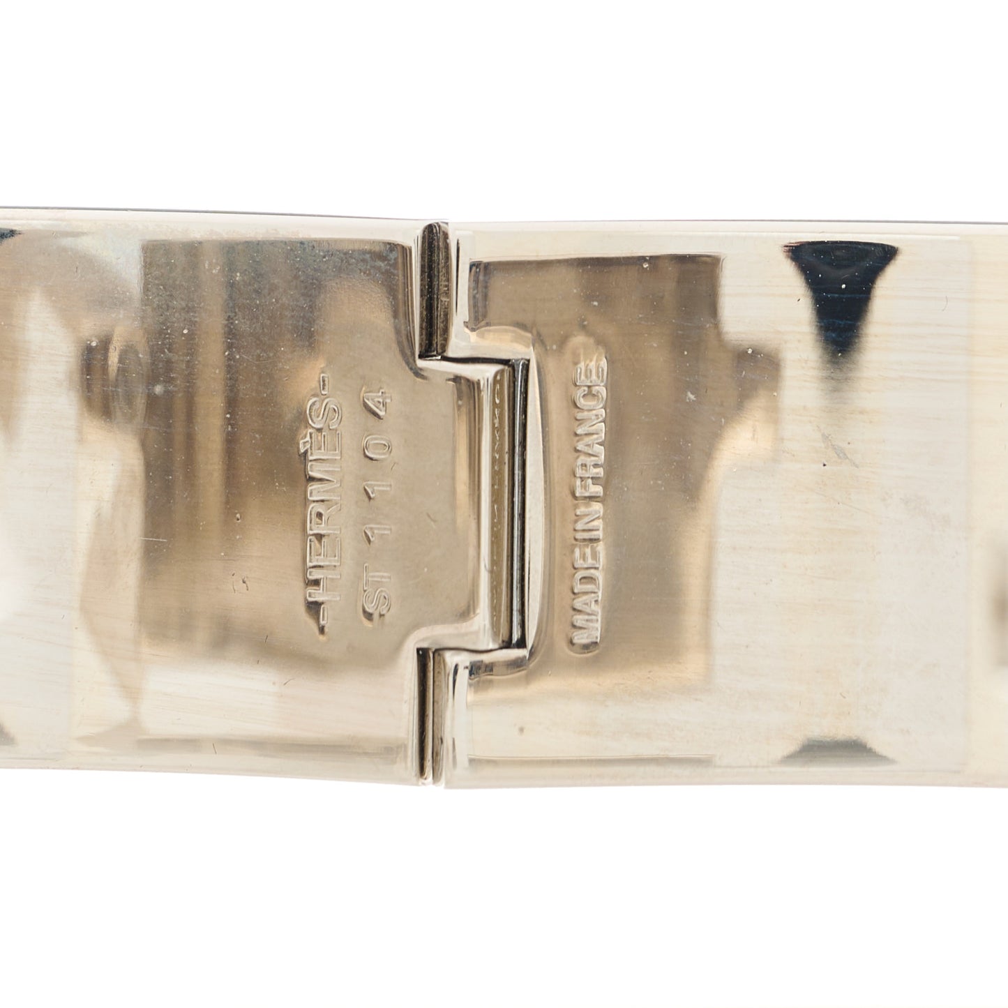 Enamel Wide Clic Clac H Bracelet GM Orange White