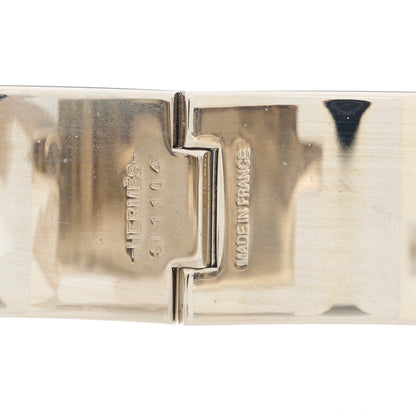 Hermes Enamel Wide Clic Clac H Bracelet GM Orange White 3 of 4