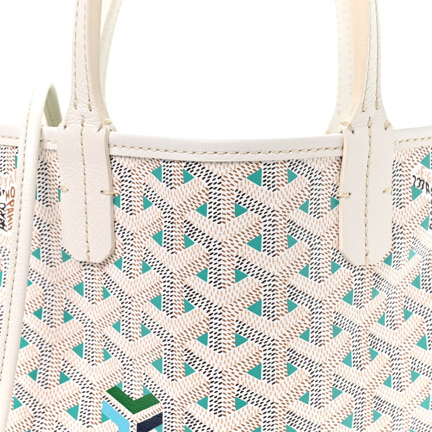 Goyardine Poitiers Claire Voie Tote White Opaline