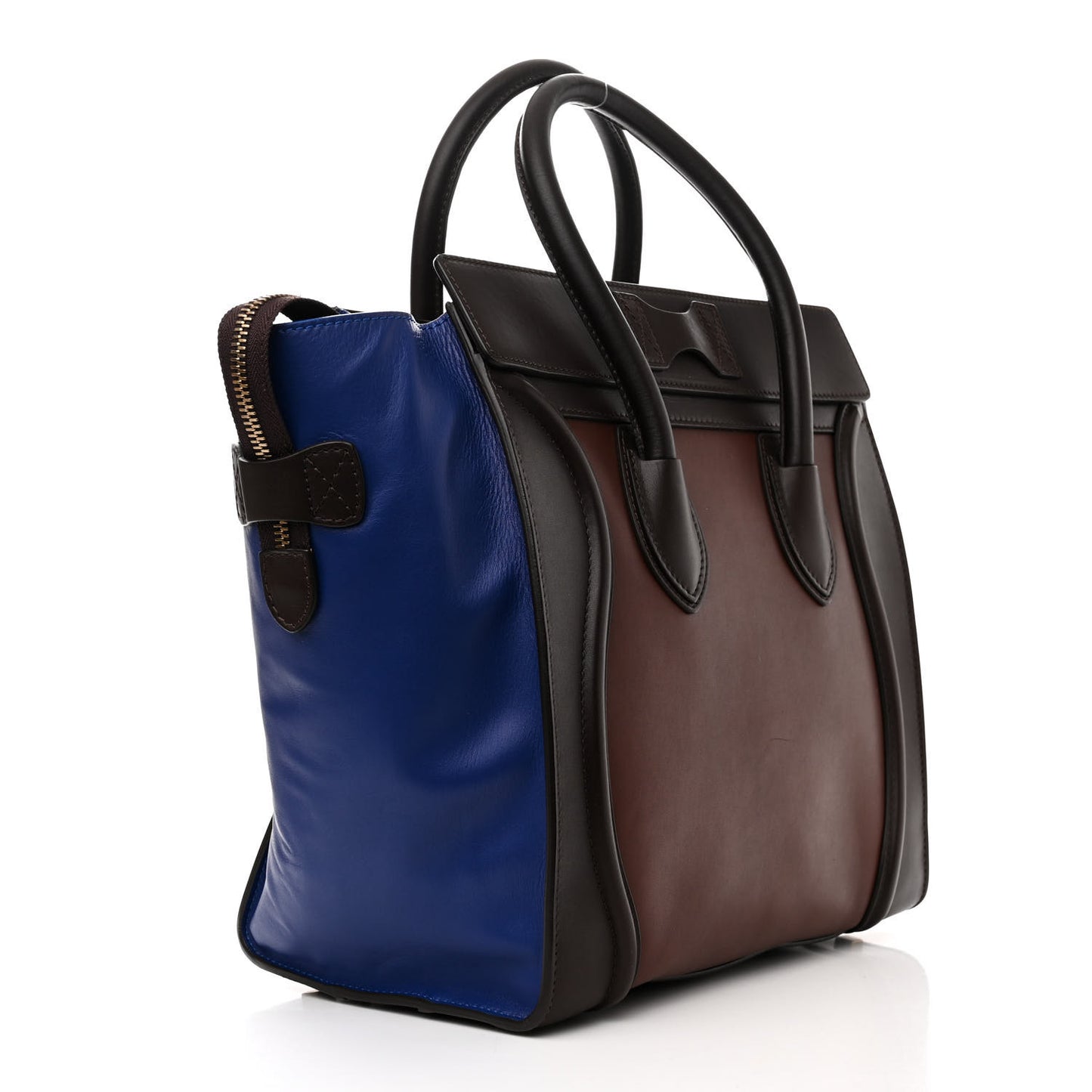 Smooth Calfskin Mini Tri-Color Luggage Acajou