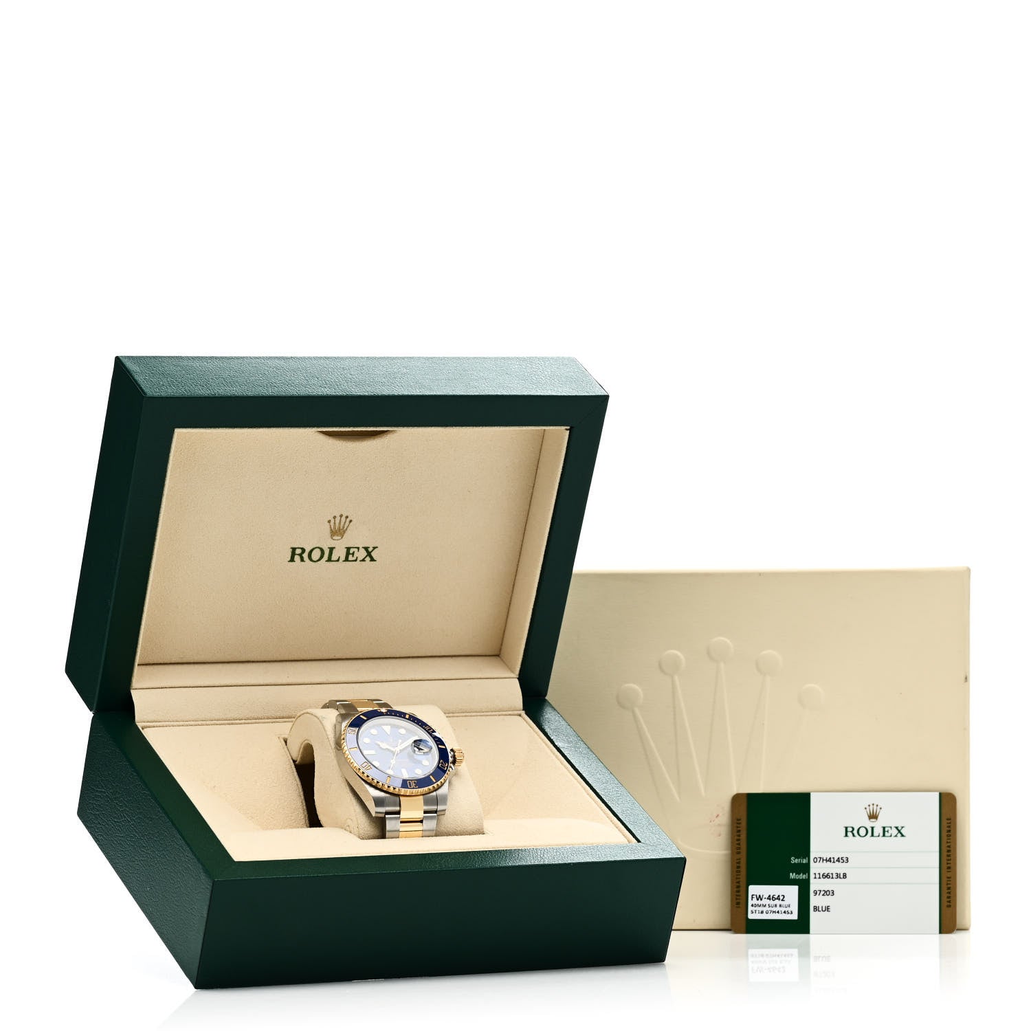 Rolex Stainless Steel 18K Yellow Gold 40mm Submariner Date Watch Royal Blue 116613LB 5 of 5