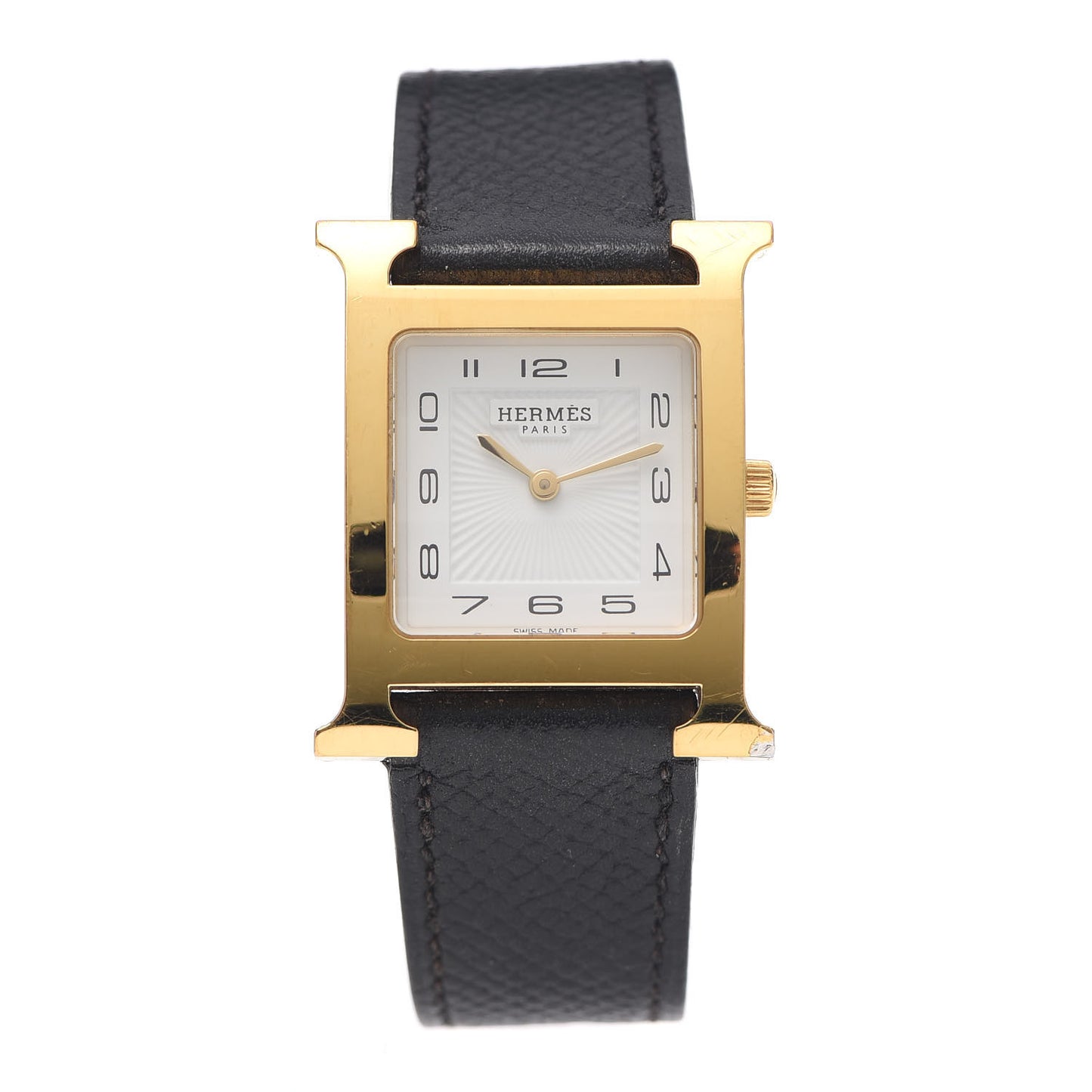 Stainless Steel Epsom 26mm Heure H Hour Quartz Watch Noir