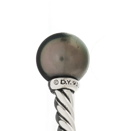 David Yurman Sterling Silver Diamond Tahitian Pearl 9.5-10mm Solari Bracelet 4 of 4