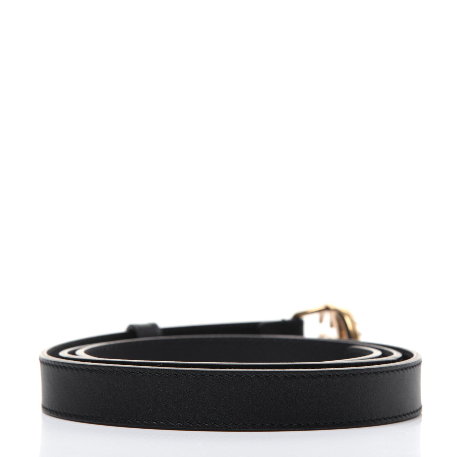 Gucci Calfskin Pearl Double G 20mm Belt 95 38 Black Cream 2 of 8