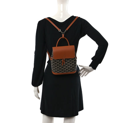 Goyard Goyardine Calfskin Mini Alpin Backpack Black Gold 2 of 9