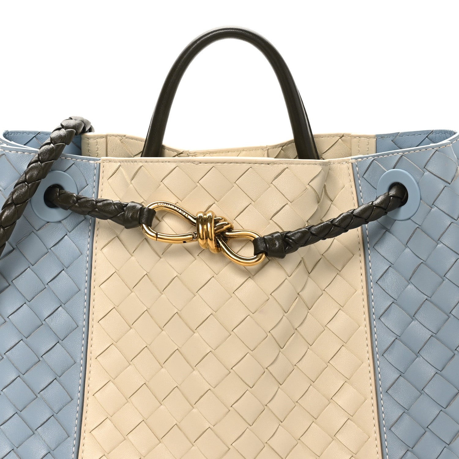 Bottega Veneta Nappa Intrecciato Medium Andiamo Shoulder Bag Sea Salt Ice Khaki 7 of 9
