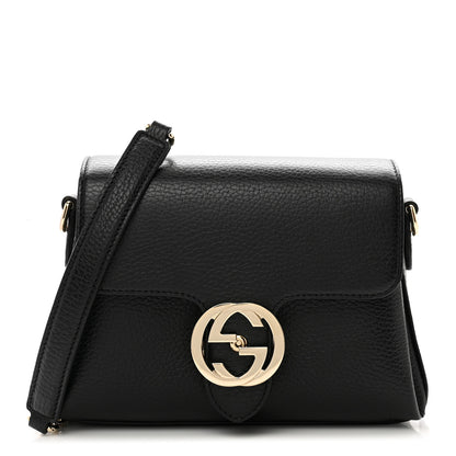 Gucci Dollar Calfskin Interlocking G Crossbody Bag Black 1 of 10