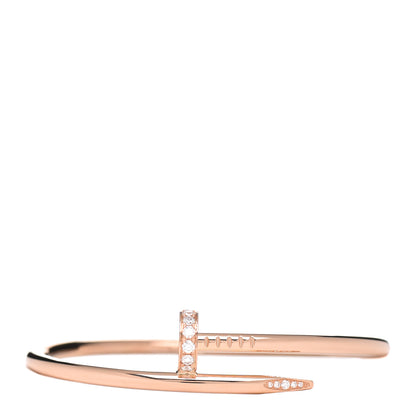 Cartier 18K Pink Gold Diamond Juste Un Clou Bracelet 17 1 of 6