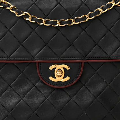 Chanel Lambskin Quilted Bi-Color Small Single Flap Black 8 of 14