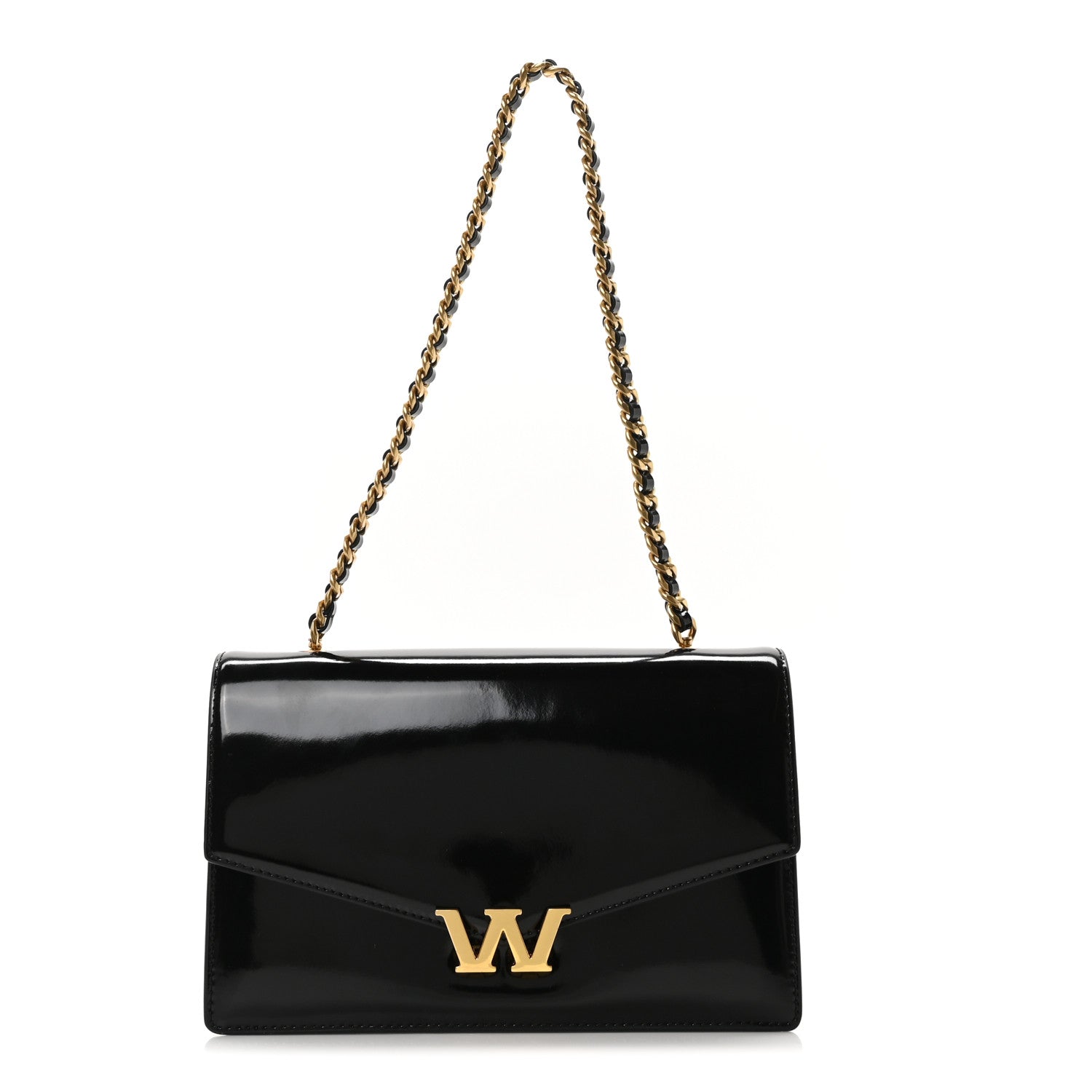 Alexander Wang Patent Small Legacy Chain Shoulder Bag Black 1 of 9