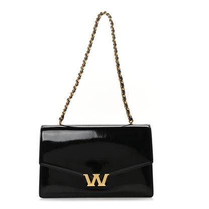 Alexander Wang Patent Small Legacy Chain Shoulder Bag Black 1 of 9