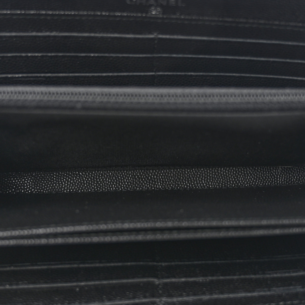 Chanel Caviar Quilted Boy Long Zip Around Wallet Black 5 of 8
