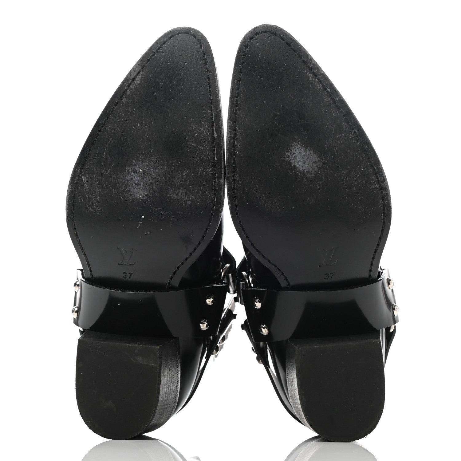 Louis Vuitton Calfskin Monogram Rhapsody Ankle Boots 37 Black 5 of 11
