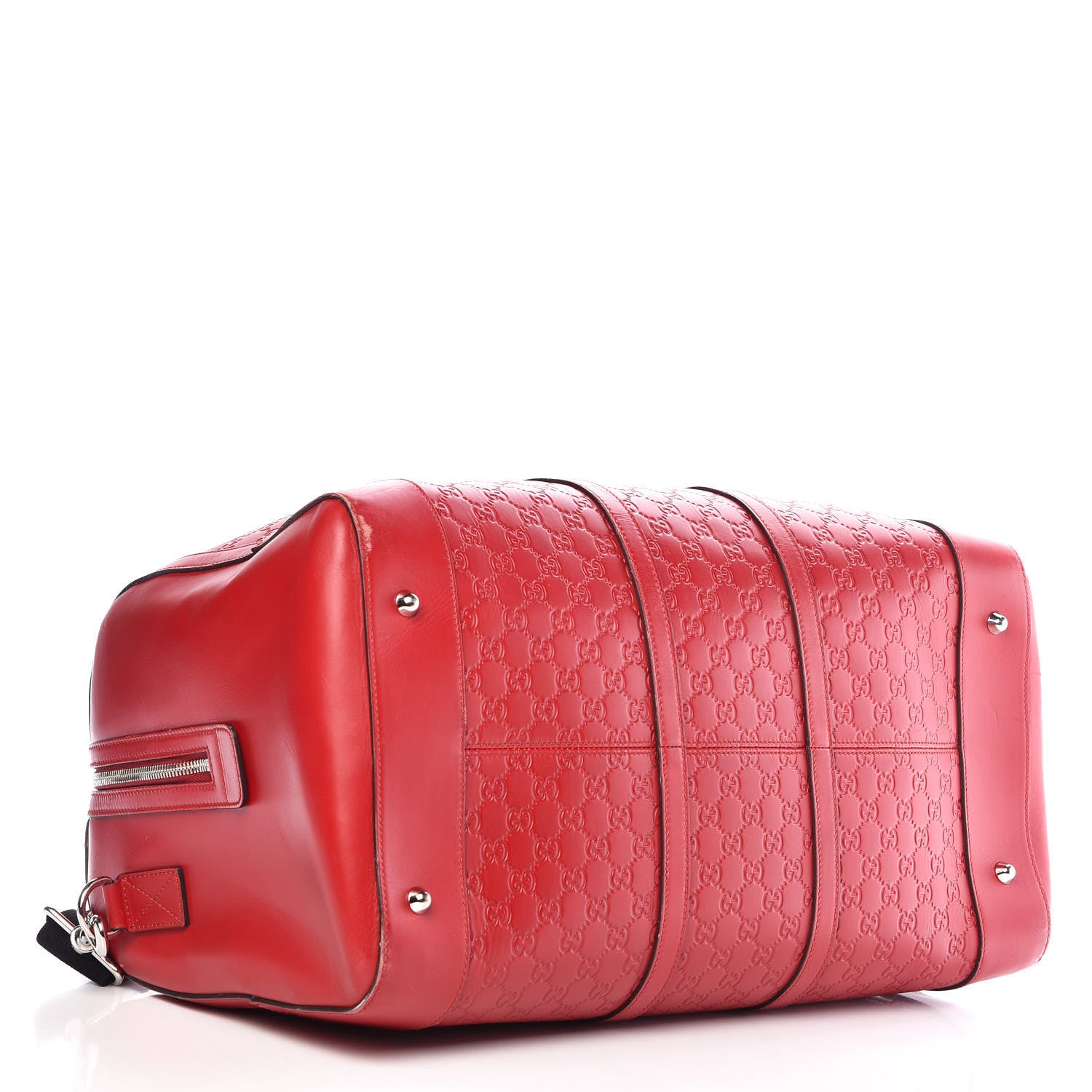 Gucci Guccissima Signature Large Duffle Hibiscus Red 4 of 22