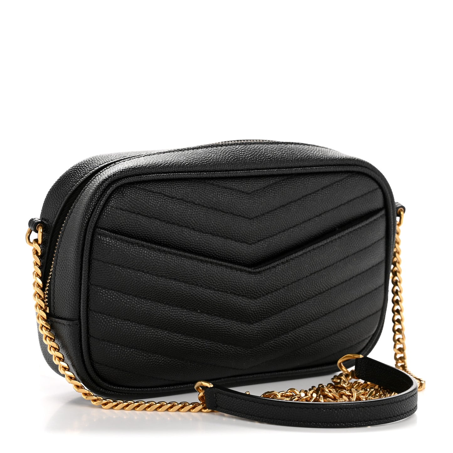 Grain De Poudre Matelasse Monogram Mini Lou Camera Bag Black