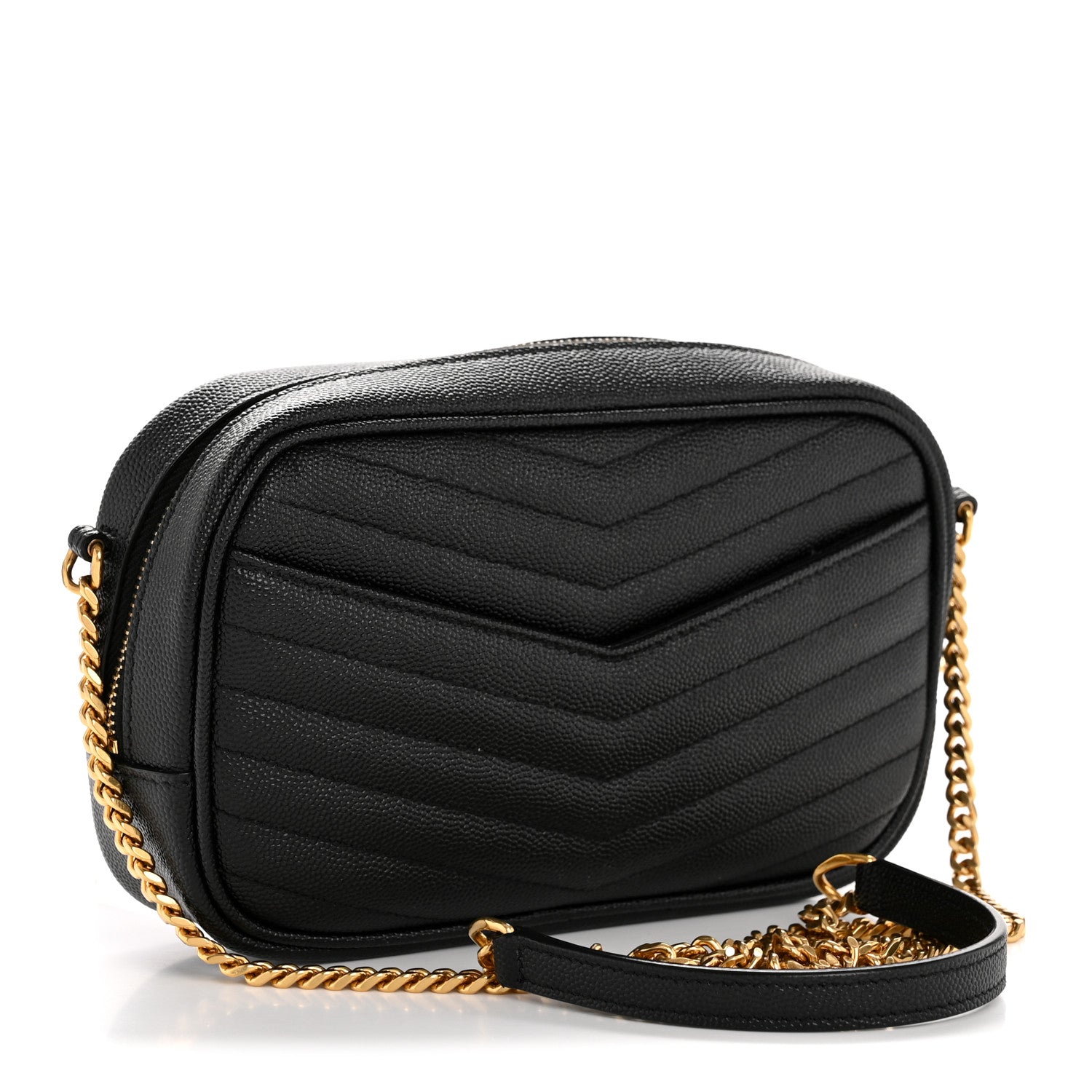 Saint Laurent Grain De Poudre Matelasse Monogram Mini Lou Camera Bag Black 3 of 11