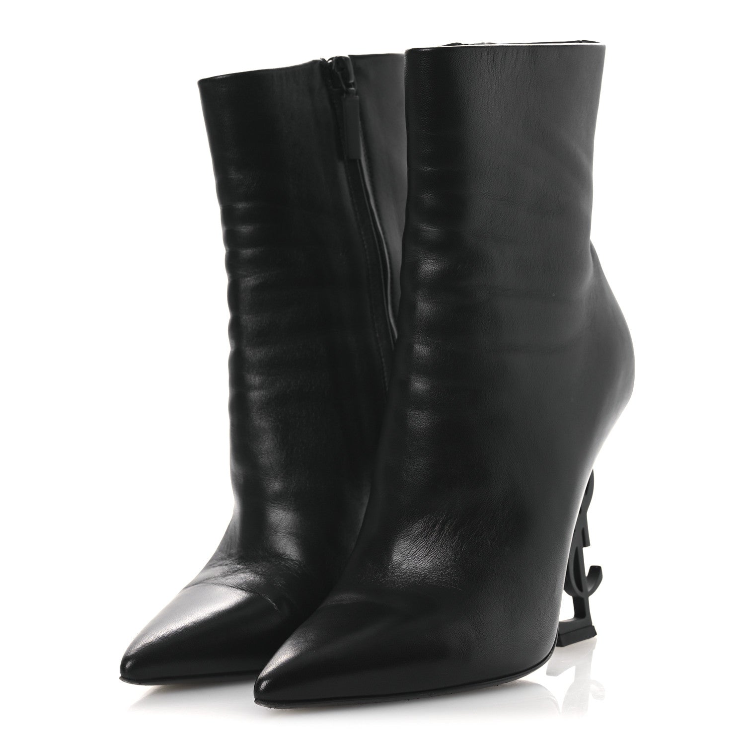 Saint Laurent Nappa Vendome Opyum 110 Ankle Boots 37 Black 4 of 13