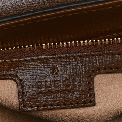 Gucci GG Supreme Monogram Calfskin Medium Horsebit 1955 Top Handle Bag Beige Ebony Brown Sugar 6 of 11