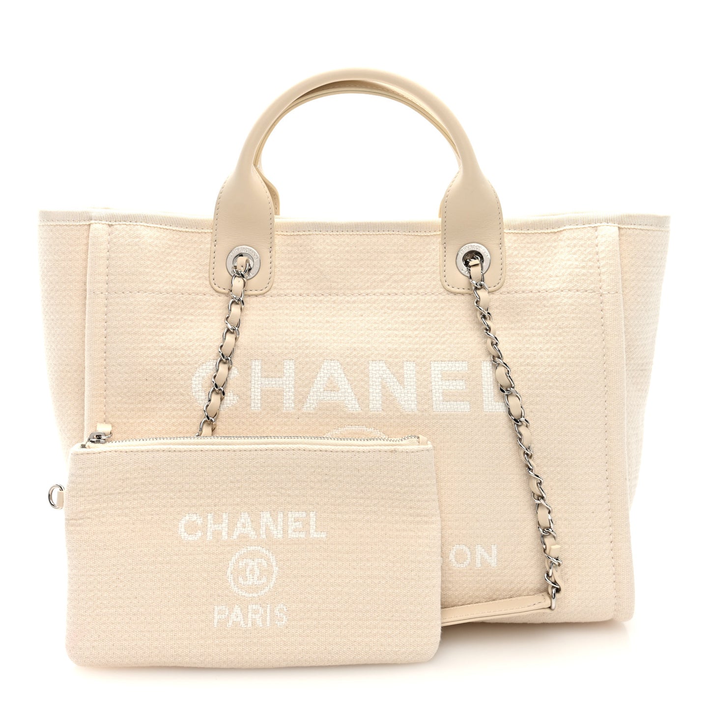 Mixed Fibers Small Deauville Tote White