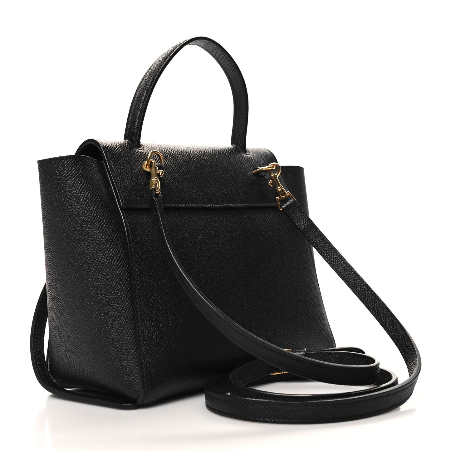 Grained Calfskin Nano Belt Bag Black