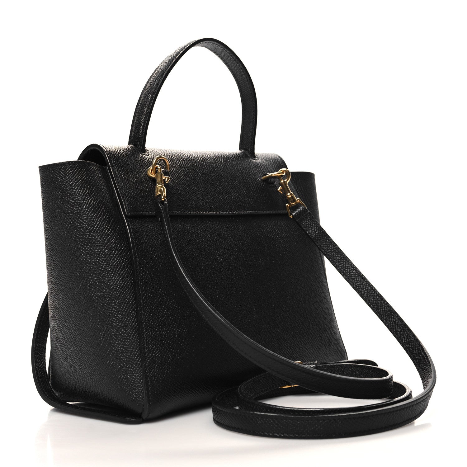 Celine Grained Calfskin Nano Belt Bag Black 3 of 12