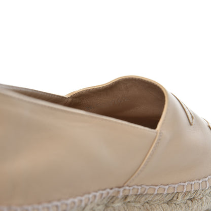 Chanel Lambskin CC Espadrilles 40 Beige Black 8 of 13