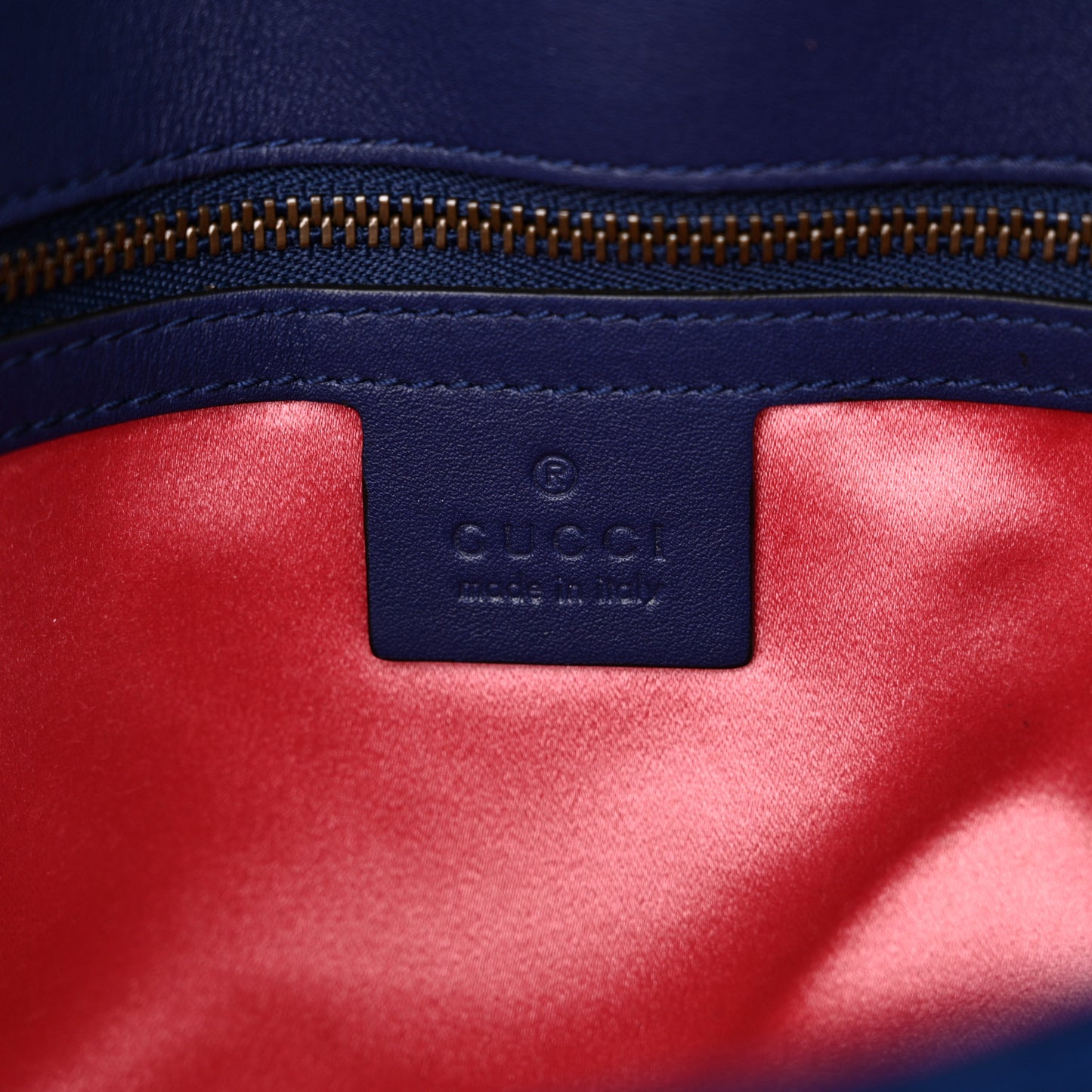 Velvet Matelasse Small GG Marmont Shoulder Bag Cobalt Blue