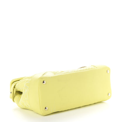 Versace Barocco Quilted Nappa Altea Vanitas Satchel Yellow 3 of 12