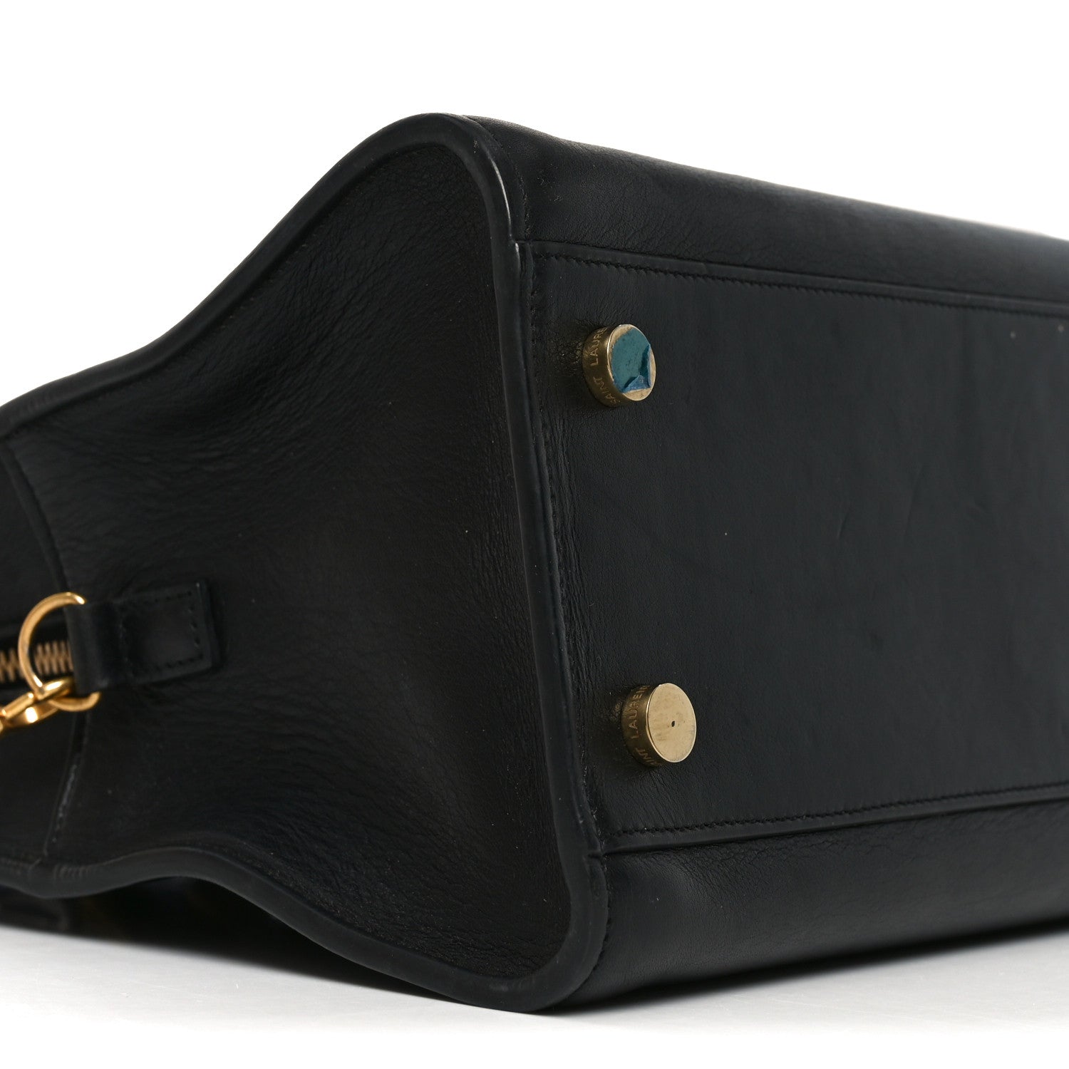 Saint Laurent Calfskin Monogram Baby Cabas Black 9 of 10