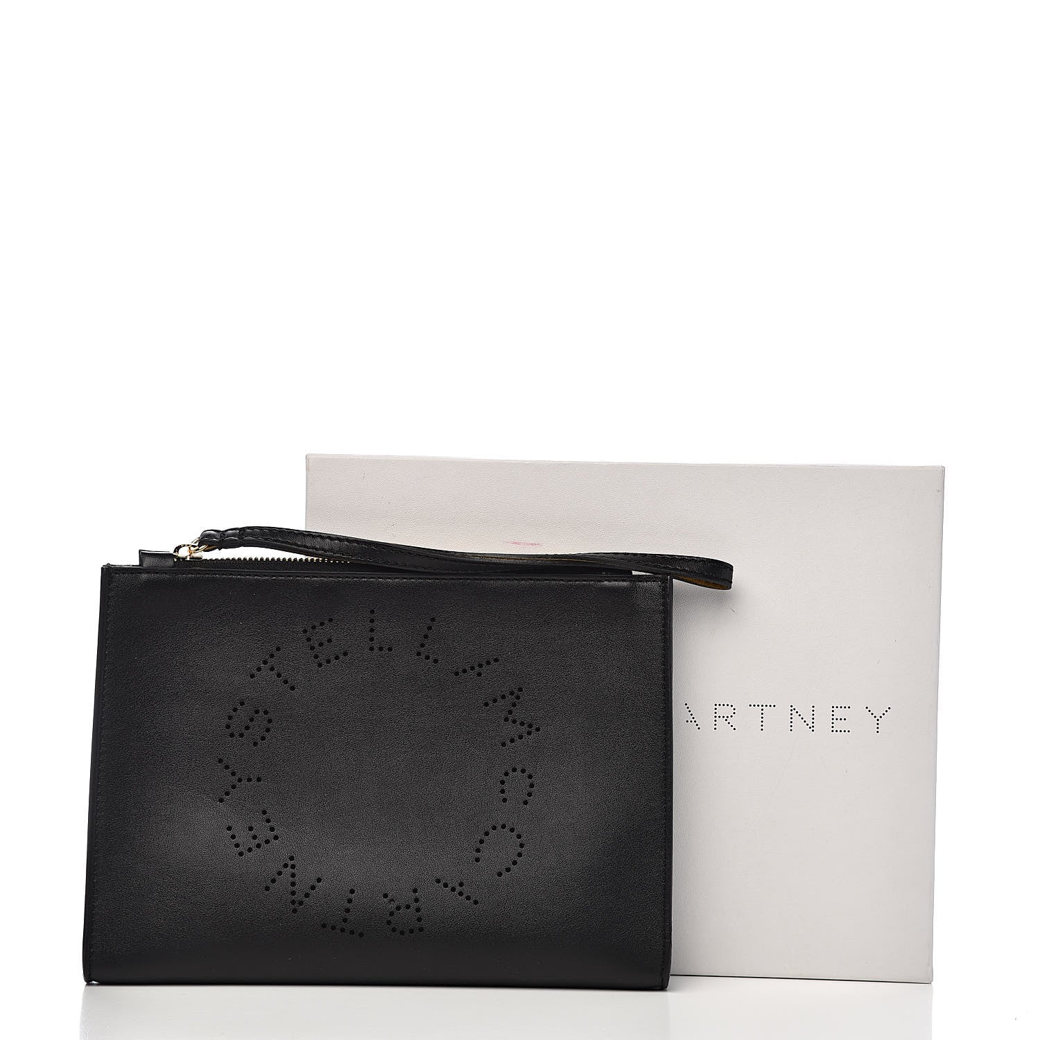 Stella McCartney Alter Nappa Perforated Logo Pouch Black 9 of 9