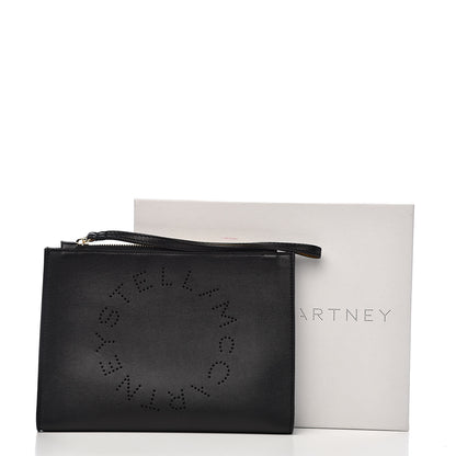 Stella McCartney Alter Nappa Perforated Logo Pouch Black 9 of 9