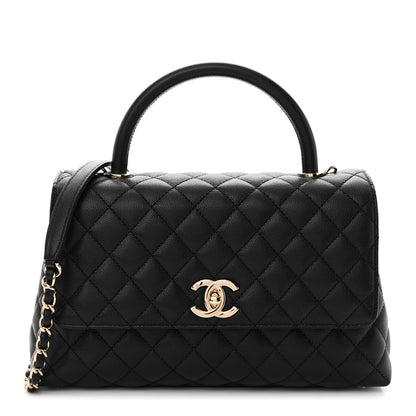 Chanel Caviar Quilted Small Coco Handle Flap Black 1 of 10