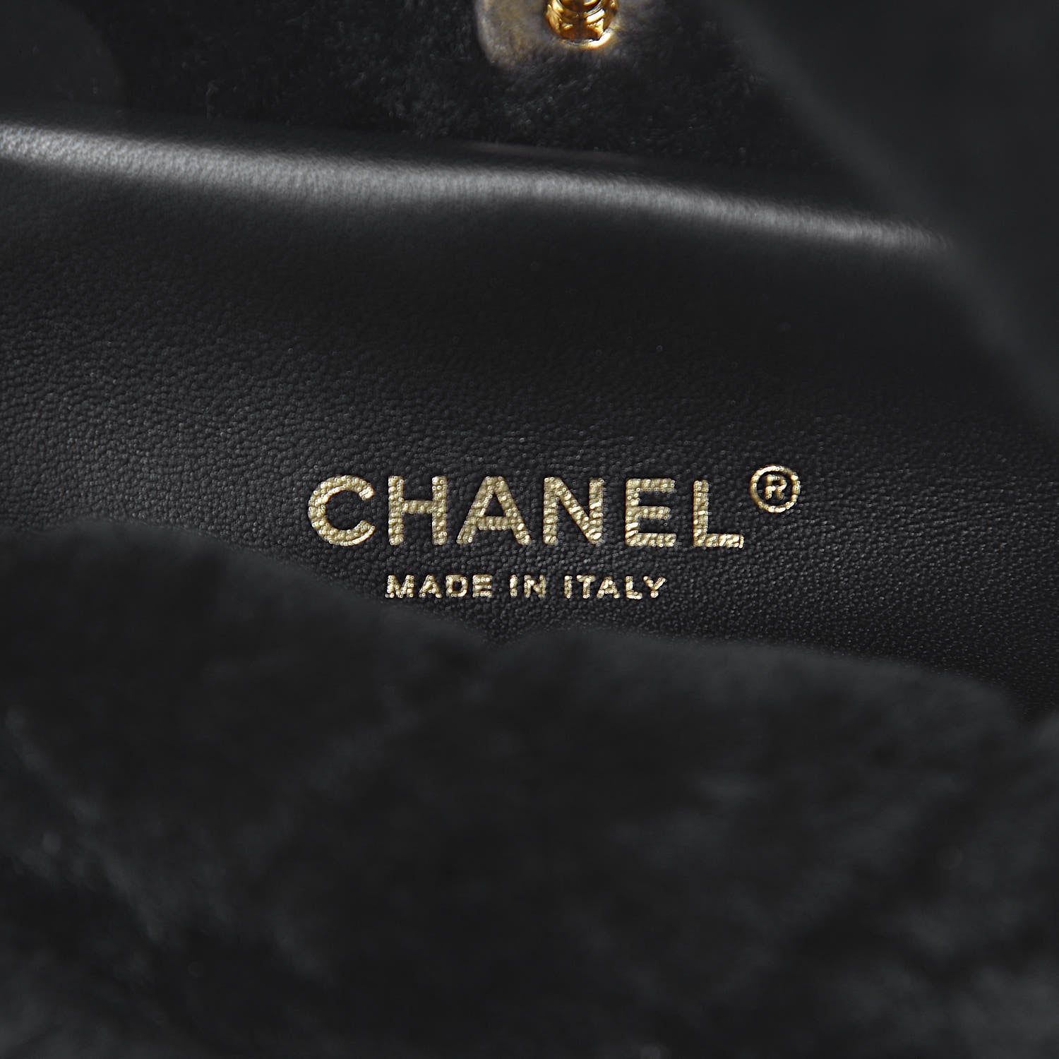 Chanel Lambskin Shearling Quilted CC Backpack Black 6 of 9