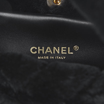 Chanel Lambskin Shearling Quilted CC Backpack Black 6 of 9