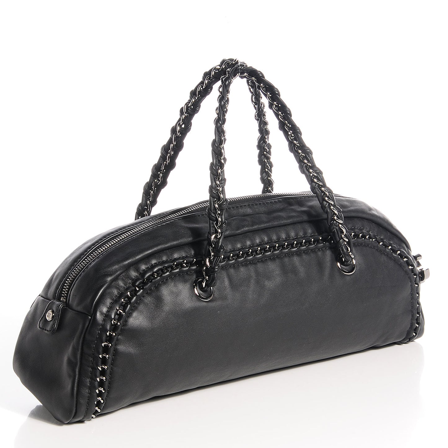 Smooth Calfskin Luxe Ligne Small Bowler Black