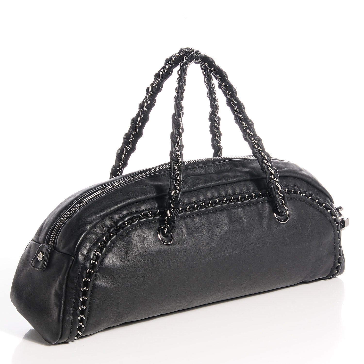 Chanel Smooth Calfskin Luxe Ligne Small Bowler Black 3 of 7