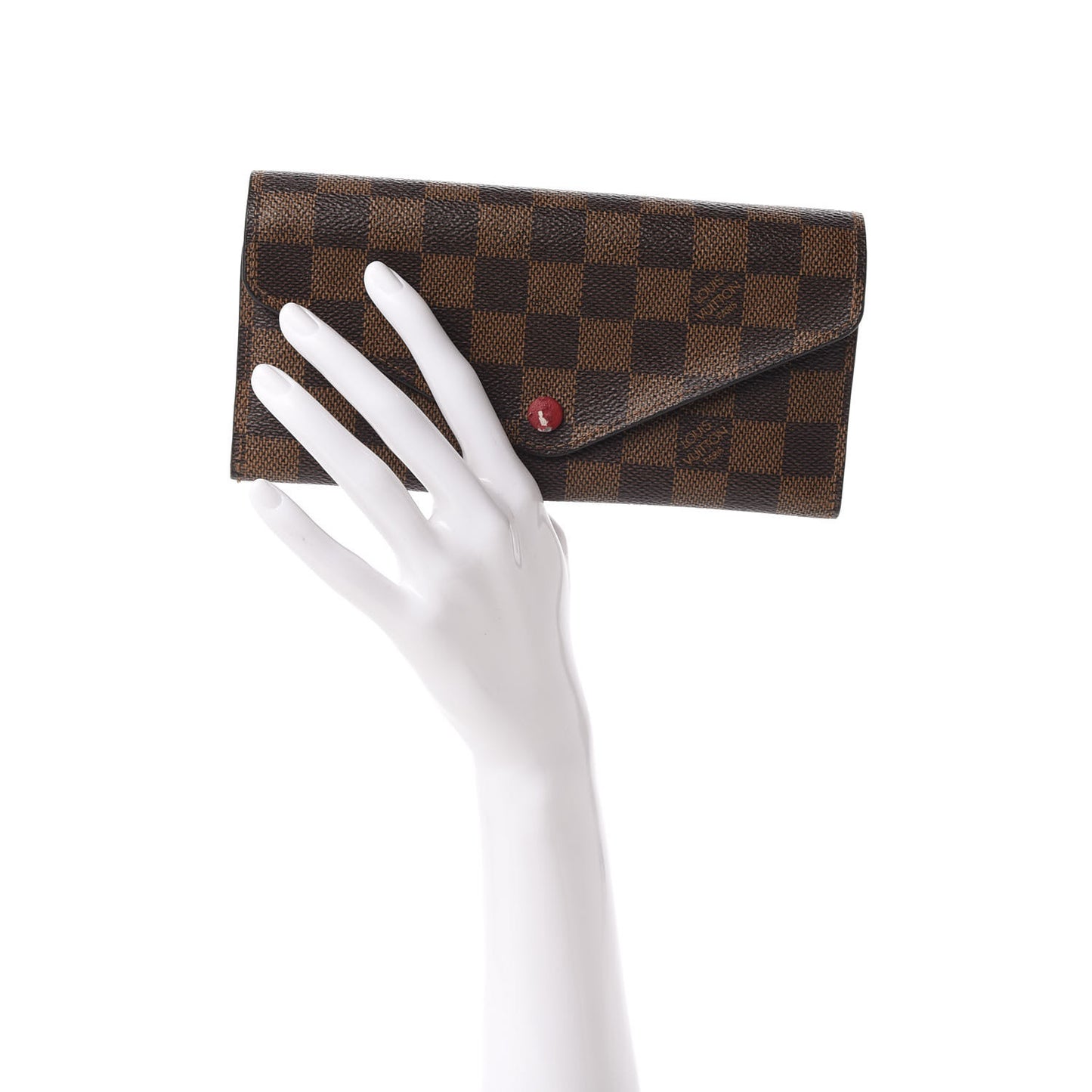 Damier Ebene Josephine Wallet Red