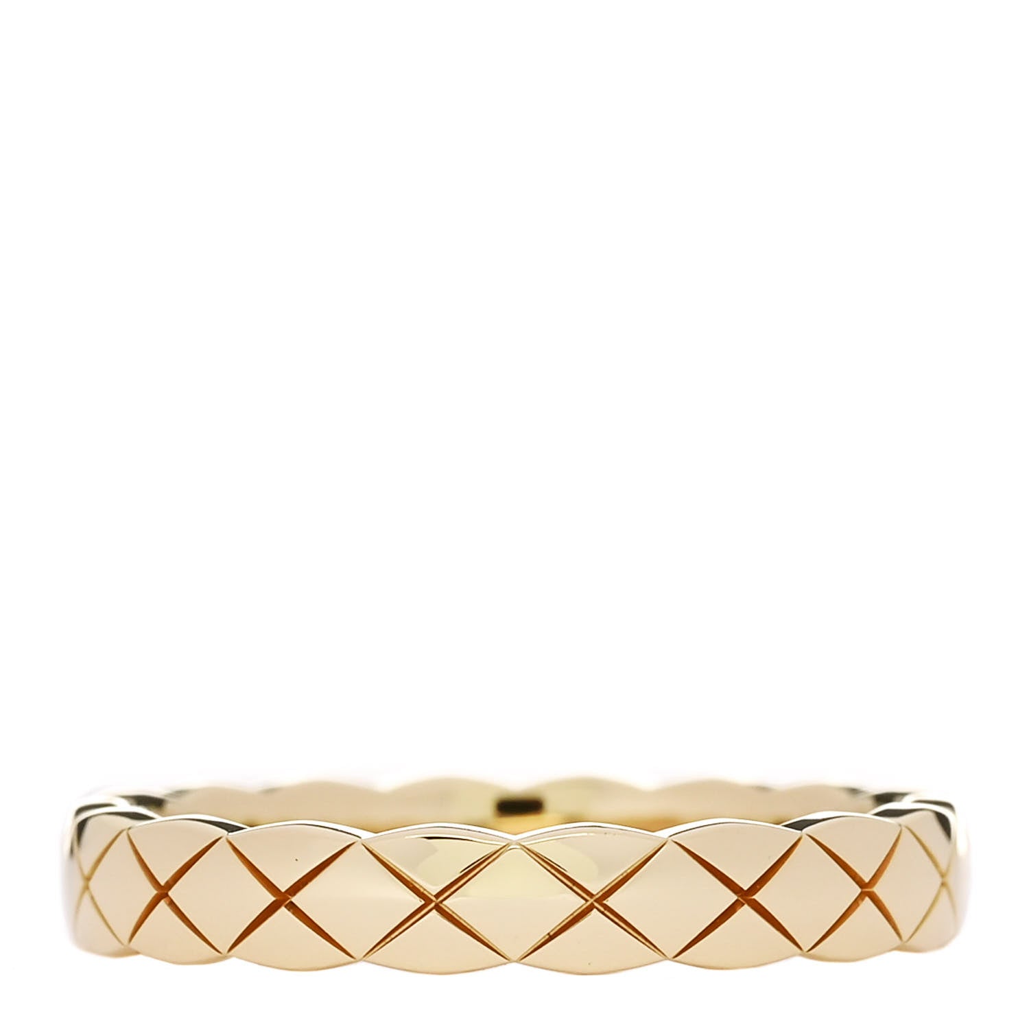 Chanel 18K Yellow Gold Mini Coco Crush Ring 53 6.5 1 of 4