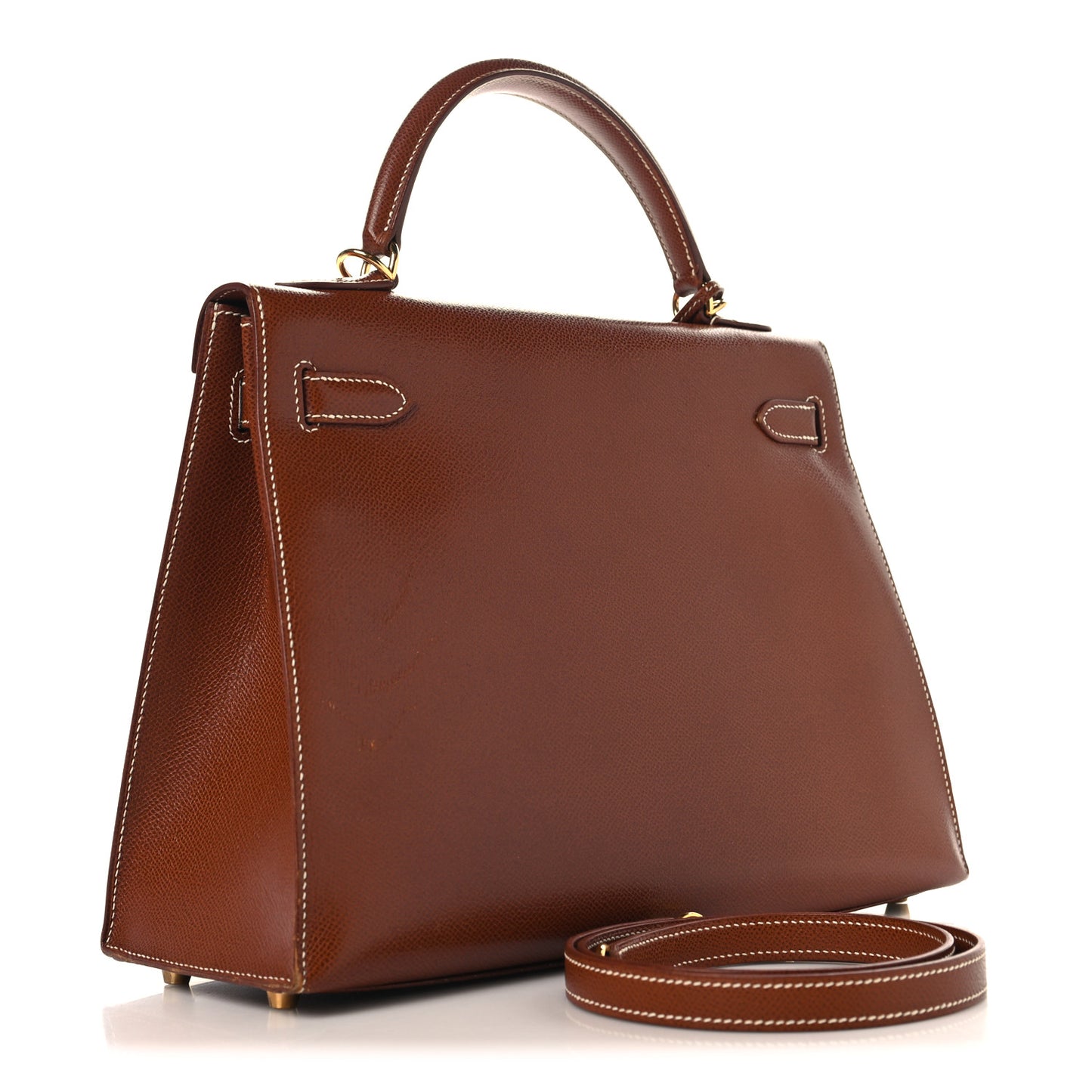 Veau Grain Lisse Kelly Sellier 32 Noisette
