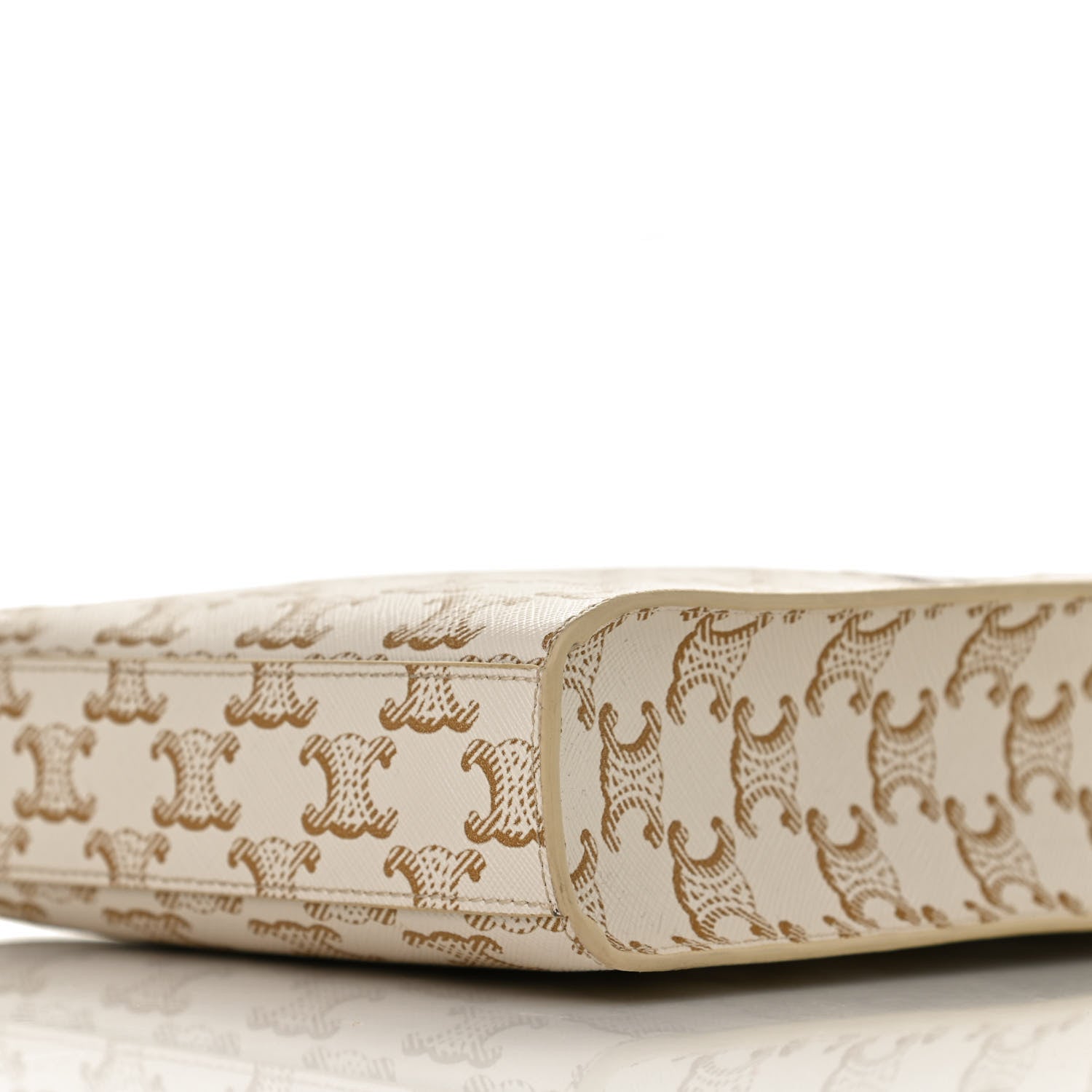 Celine Triomphe Canvas Calfskin Mini Vertical Cabas White 8 of 12