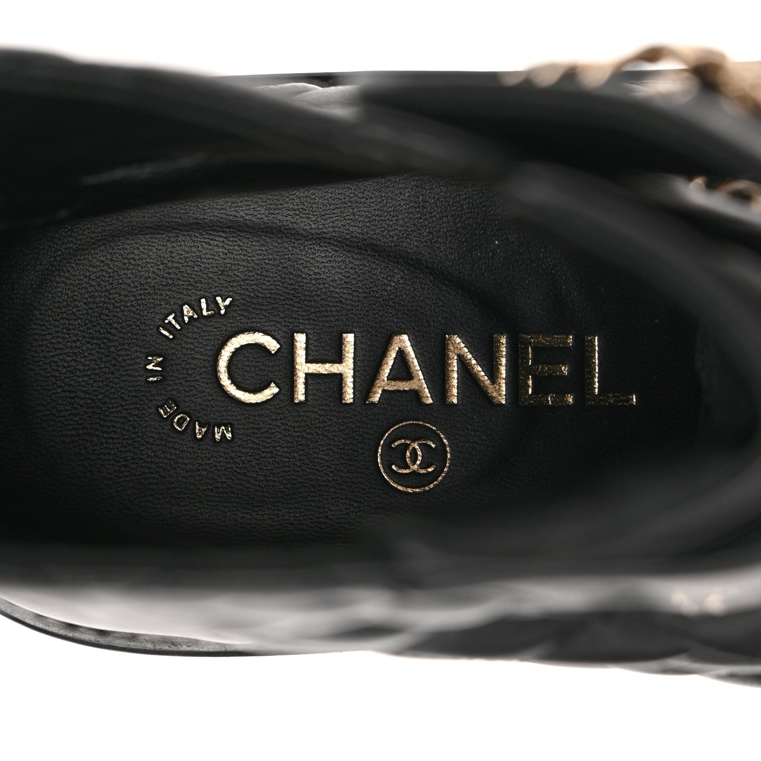 Chanel Shiny Lambskin Quilted Lace Up Combat Boots 37 Black 7 of 12