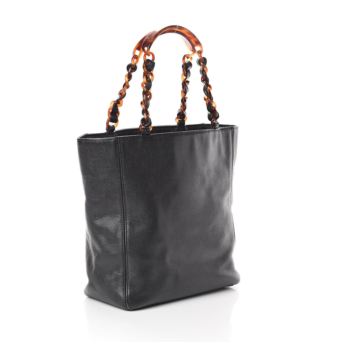 Caviar Bekko Chain CC Shopping Tote Black